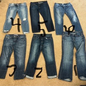6 pairs of jeans